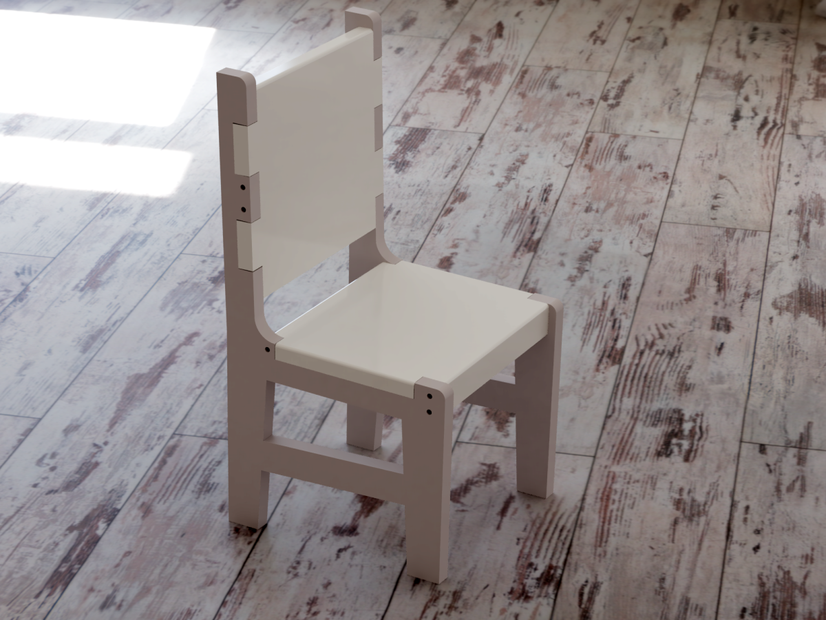 rendered chair image using agilemaking rendering services