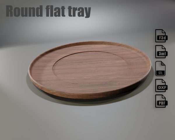round flat water jar tray design for cnc routers