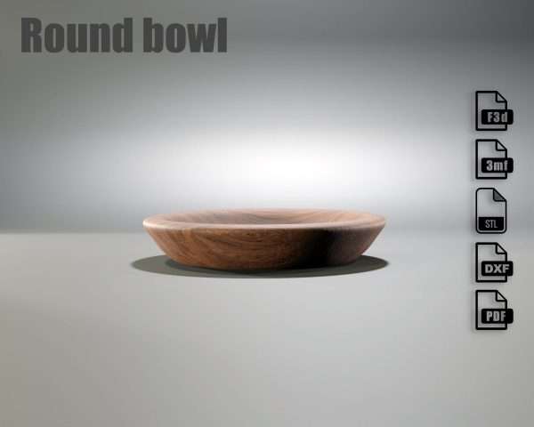 round wooden bowl CNC file for wood routers