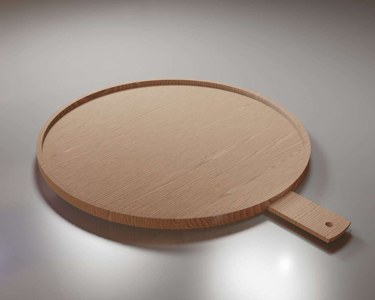 Wooden Pizza tray CNC model for CNC routers