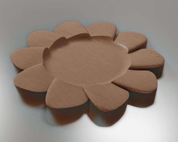 tray that looks like a sunflower flower