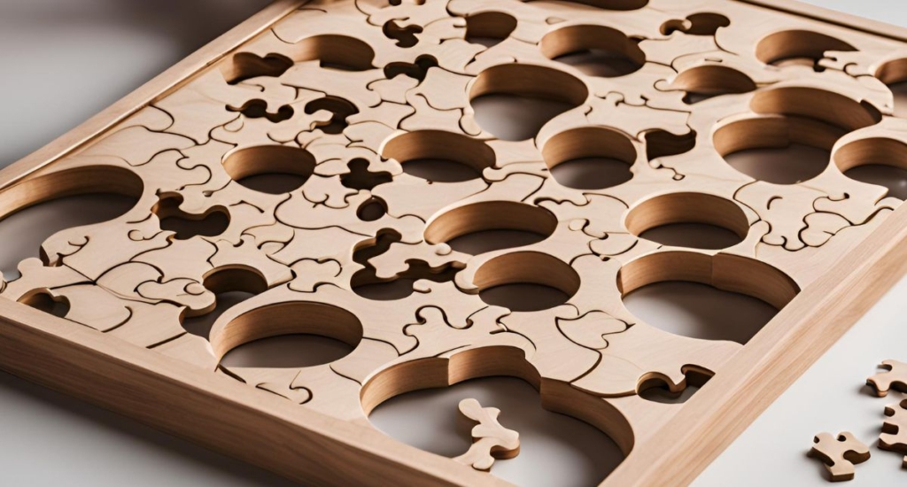 CNC Ptoject of a wooden puzzle wall-Art