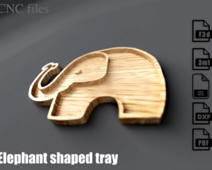 Elephant Serving Tray CNC Files – Fusion 360, STL, DXF