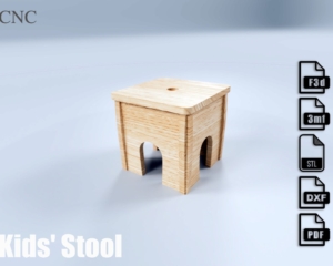 CNC Designs for Stool Plywood Furniture for Kids