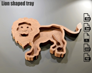 Lion CNC Tray Files – Fusion 360, STL, DXF