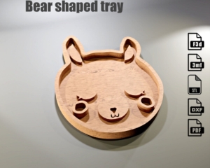 Bear Tray CNC Files – Fusion 360, STL, DXF