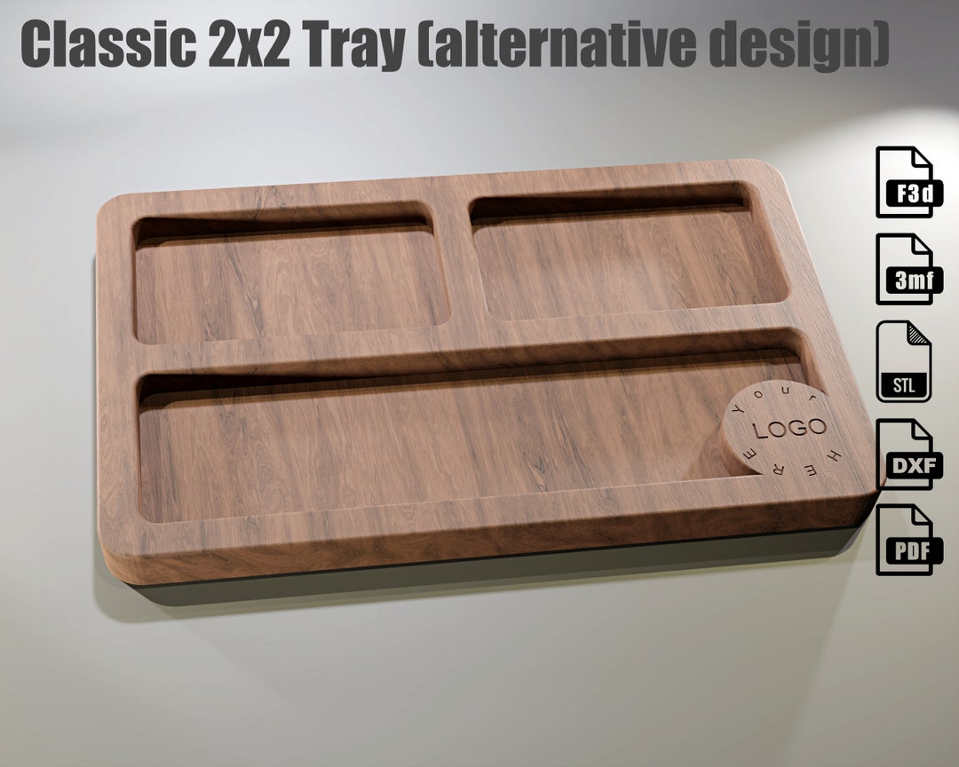 Classic 2x2 Tray CNC Files – Fusion 360, STL, DXF