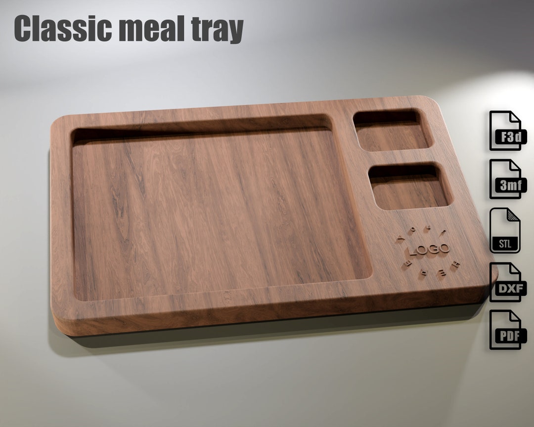 Classic Meal Tray CNC Project – Fusion 360, STL, DXF