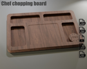 Chef Chopping Board CNC Files – Fusion 360, STL, DXF