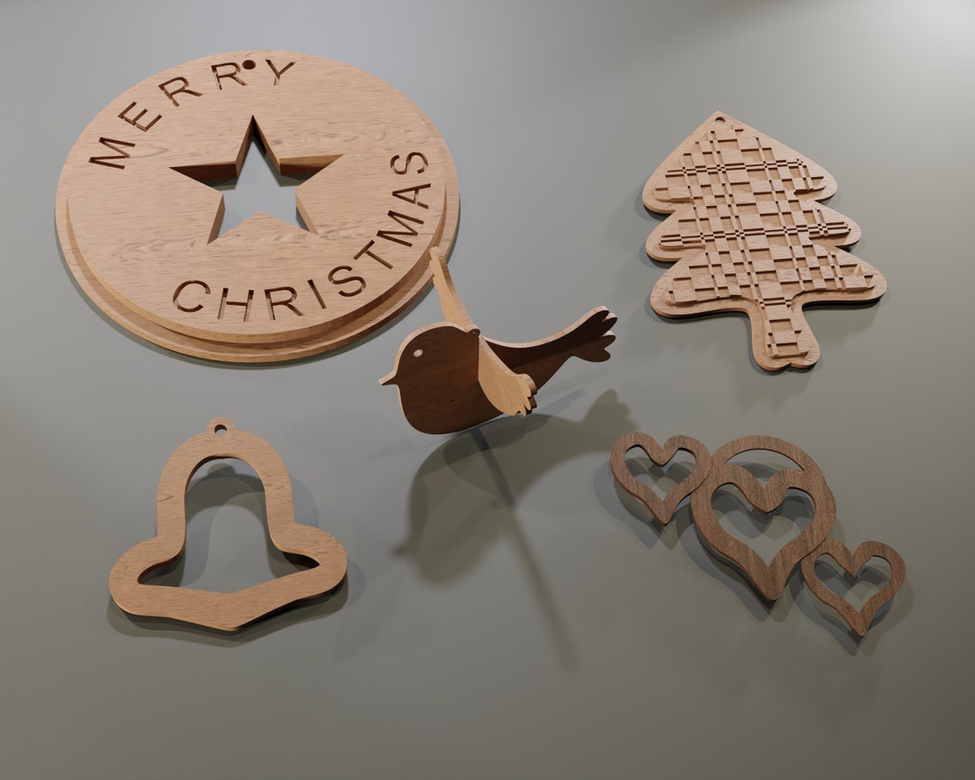 CNC Files for Christmas Ornaments – Laser Cut, 3D Print, CNC