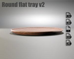 Round Flat Tray CNC Files – Fusion 360, STL, DXF