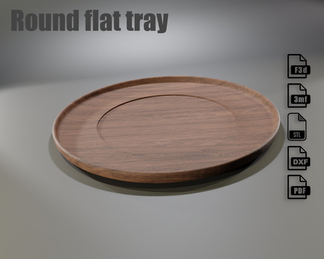 Round Water Jar Tray CNC Files – Fusion 360, STL, DXF