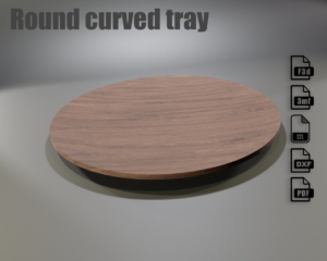 Curved Bistro Tray CNC File – Fusion 360, STL, DXF