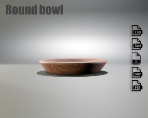 Round Bowl CNC File – Fusion 360, STL, DXF