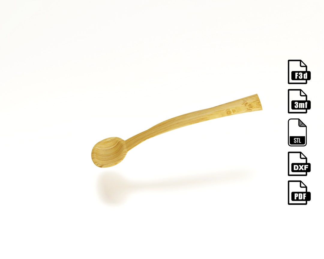 Sugar Spoon CNC File – Fusion 360, STL, DXF