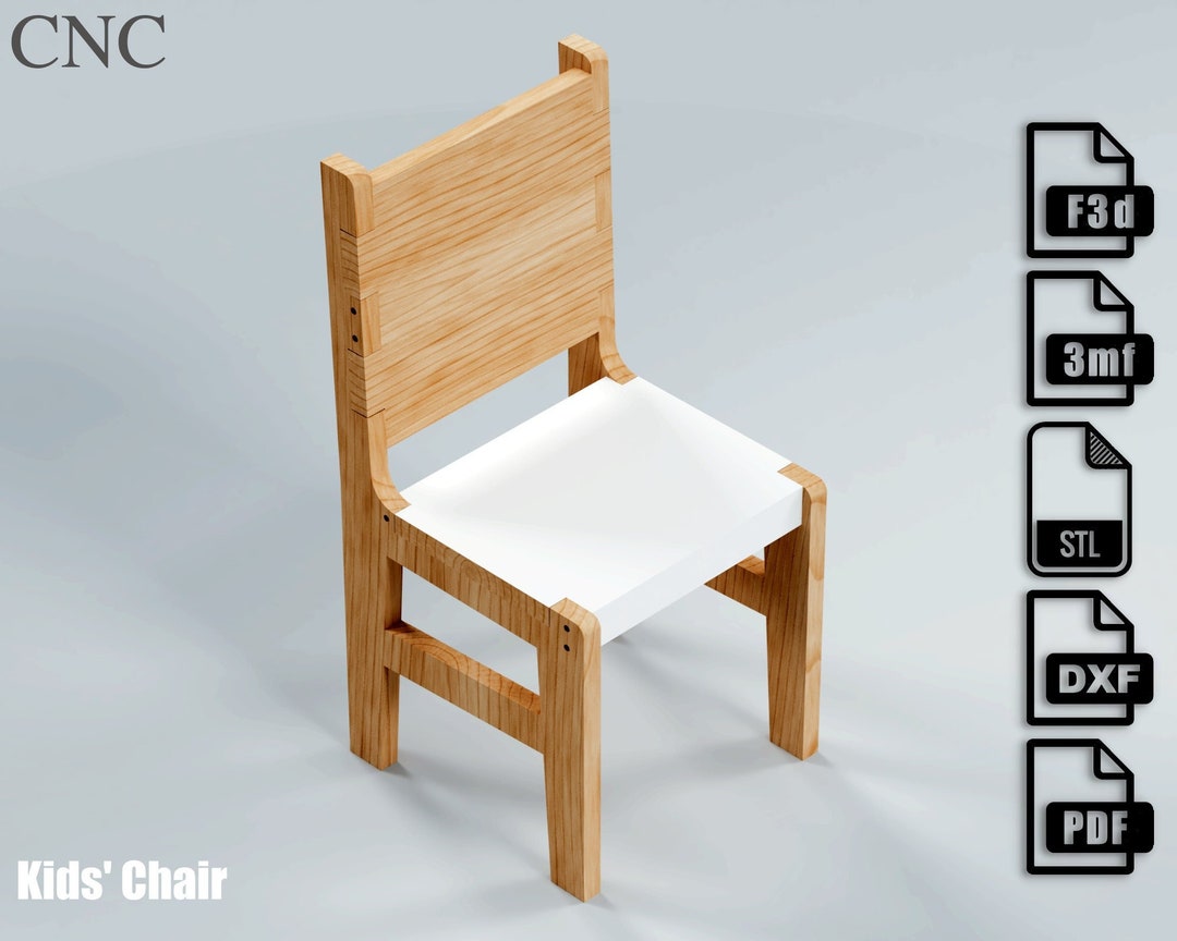 CNC Kids Chair Files – Fusion 360, STL, DXF