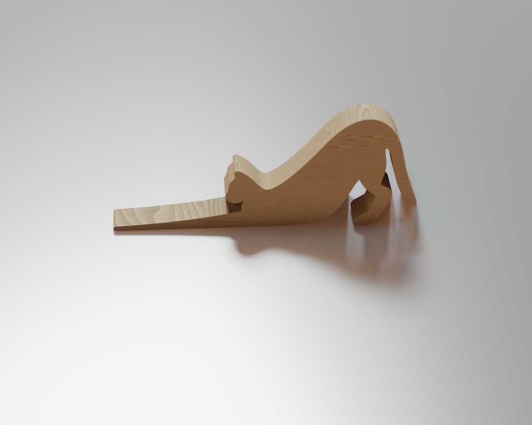 Cat Door Stop CNC Files – Wood Router & 3D Printer