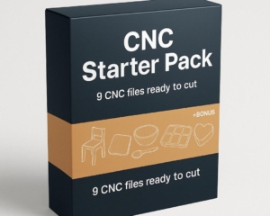 Beginner CNC Router Files – 9 Wood Projects (Starter Pack)