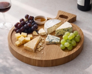 Round Serving Board CNC File – Personalization Area, Laser Engraving