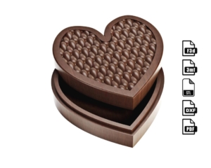 Heart Jewelry Box CNC Files – Fusion 360, STL, DXF