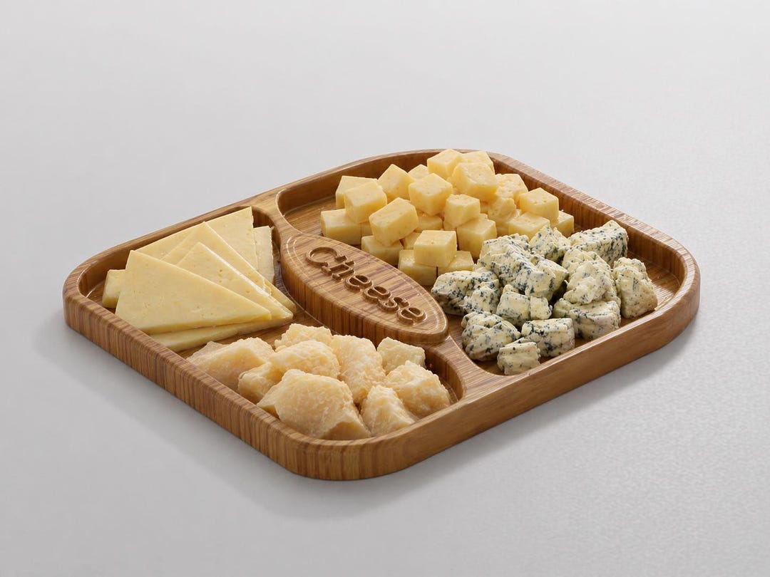 Cheese Board CNC Files – 3 Variant Designs (Fusion 360, STL, DXF)