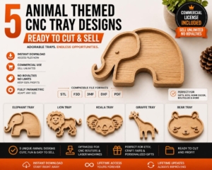 Animal Tray CNC File Bundle – Wood Router Designs