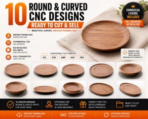 10 CNC Tray & Bowl Projects to Sell – Wood Router Bundle