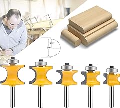 See more about TAIWAIN 5PCS Router Bit Set Woodworking Cutter 1/4 Inch Shank, Half Round ...