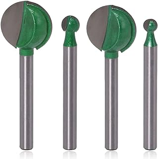 See more about Mesee 4 Pieces Ball End Groove Router Bits, 6mm Shank Carbide Tipped Core ...