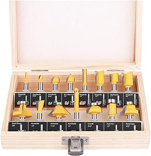 See more about KOWOOD Router Bits Set of 15 Pieces 1/4 Inch Woodwork Tools for Beginners