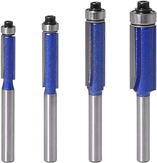 See more about Wolfride 4PCS Flush Trim Router Bit Set 1/4 Inch Shank Top Bearing Flush T...