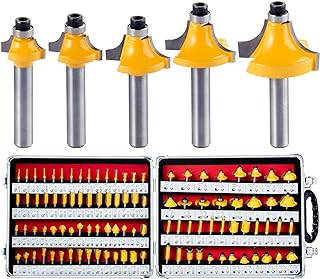 See more about XaXmTee 100 Pcs Shank Router Bit Set 1/4 with pattern bits