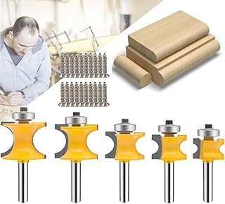 See more about TAIWAIN 1/4-Inch Shank 5 Bit Bull Nose Router Bit,Half Round Bearing Milli...