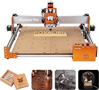 FoxAlien Masuter Pro CNC Router Machine, Upgraded 3-Axis Engraving All-Met...