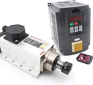 RATTMMOTOR CNC Spindle Motor Kit Square 2.2KW 220V Air Cooled Spindle for cnc machines.