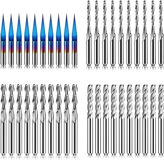 See more about 40pcs End Mill CNC Router Bit, 1/8 inch 3.175mm Shank CNC Mill Bit Set Inc...