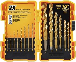 See more about  DW1341 14-Piece Titanium Nitride Speed Tip Drill Bit Set