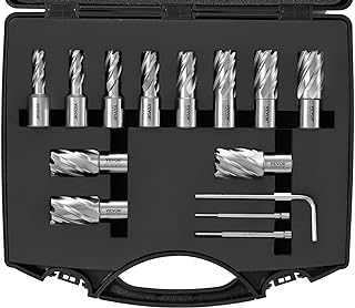 VEVOR Annular Cutter Set, 13 pcs Weldon Shank Mag Drill Bits, 1