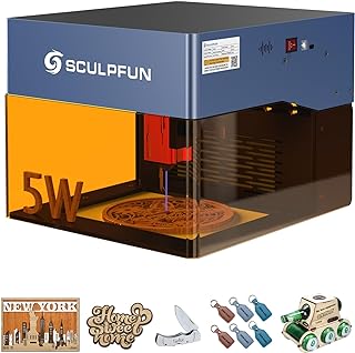 See more about SCULPFUN iCube Pro Mini Laser Engraver, 5W Output Fast Laser Cutter and En...